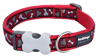 Bonarama Red rozmiar L - kolorowa obroża dla psa
