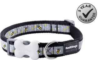 Bumble Bee Black rozmiar L - kolorowa obroża dla psa