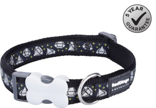 Diamond Black rozmiar S - kolorowa obroża dla psa