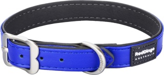 Vegan Dark Blue- rozmiar M - elegancka obroża z ekologicznej skóry