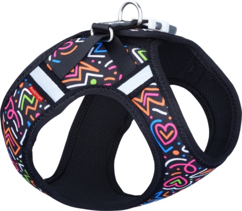 Red Dingo Mesh Harness - lekkie szelki dla psa rozmiar L - Squiggles