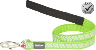 Reflective Ziggy Lime Green rozmiar M - odblaskowa smycz o długości 1,2m