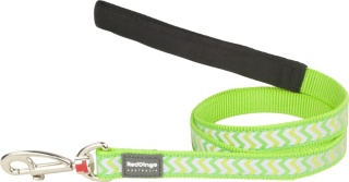 Reflective Ziggy Lime Green rozmiar M - odblaskowa smycz o długości 1,2m