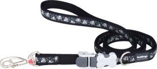 SuperLead Diamond Black rozmiar M - kolorowa regulowana smycz 1,1 m - 1,8 m