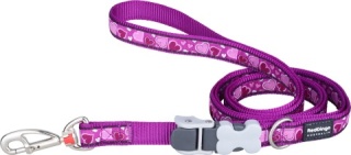 SuperLead Breezy Love Purple rozmiar M - kolorowa regulowana smycz 1,1 m - 1,8 m
