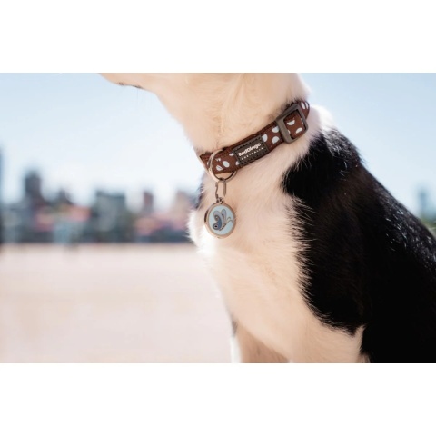 ID Tag z grawerem Butterfly Light Blue