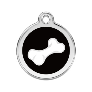 ID Tag z grawerem Comic Bone - czarny