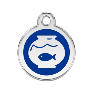 ID Tag z grawerem Fish Bowl - granatowy