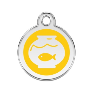 ID Tag z grawerem Fish Bowl - żółty