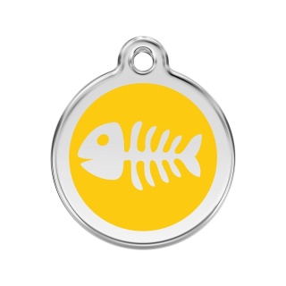 ID Tag z grawerem Fish Skeleton - pomarańczowy