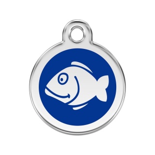 ID Tag z grawerem Fish - granatowy