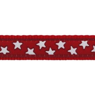 Red Dingo Szelki i Smycz dla Kota – Stars White on Red